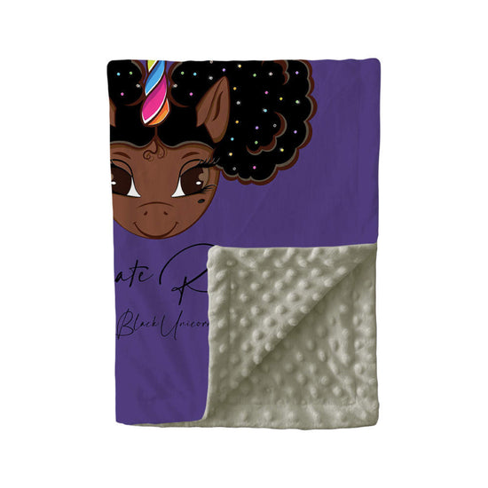 Chocolate Rainbows Baby Dotted Blanket - Pop Star Purple
