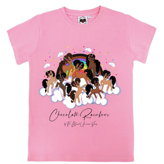 Load image into Gallery viewer, Chocolate Rainbows Cloud 9 Tee - Blush Pink
