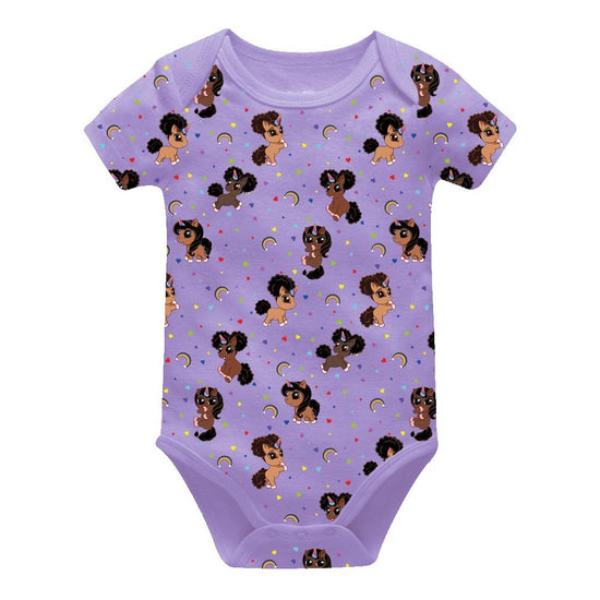 Baby Allover Print Onesie - Lavender