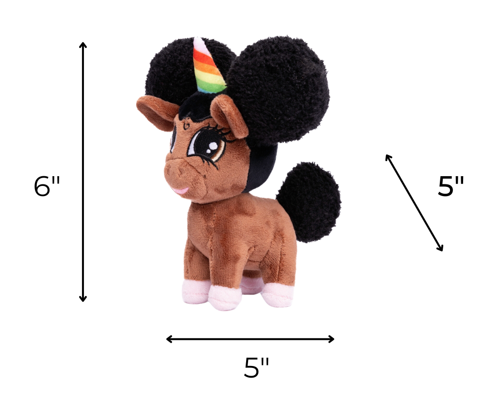 Baby Chloe Black Unicorn Plush Toy - Standing 6 inch