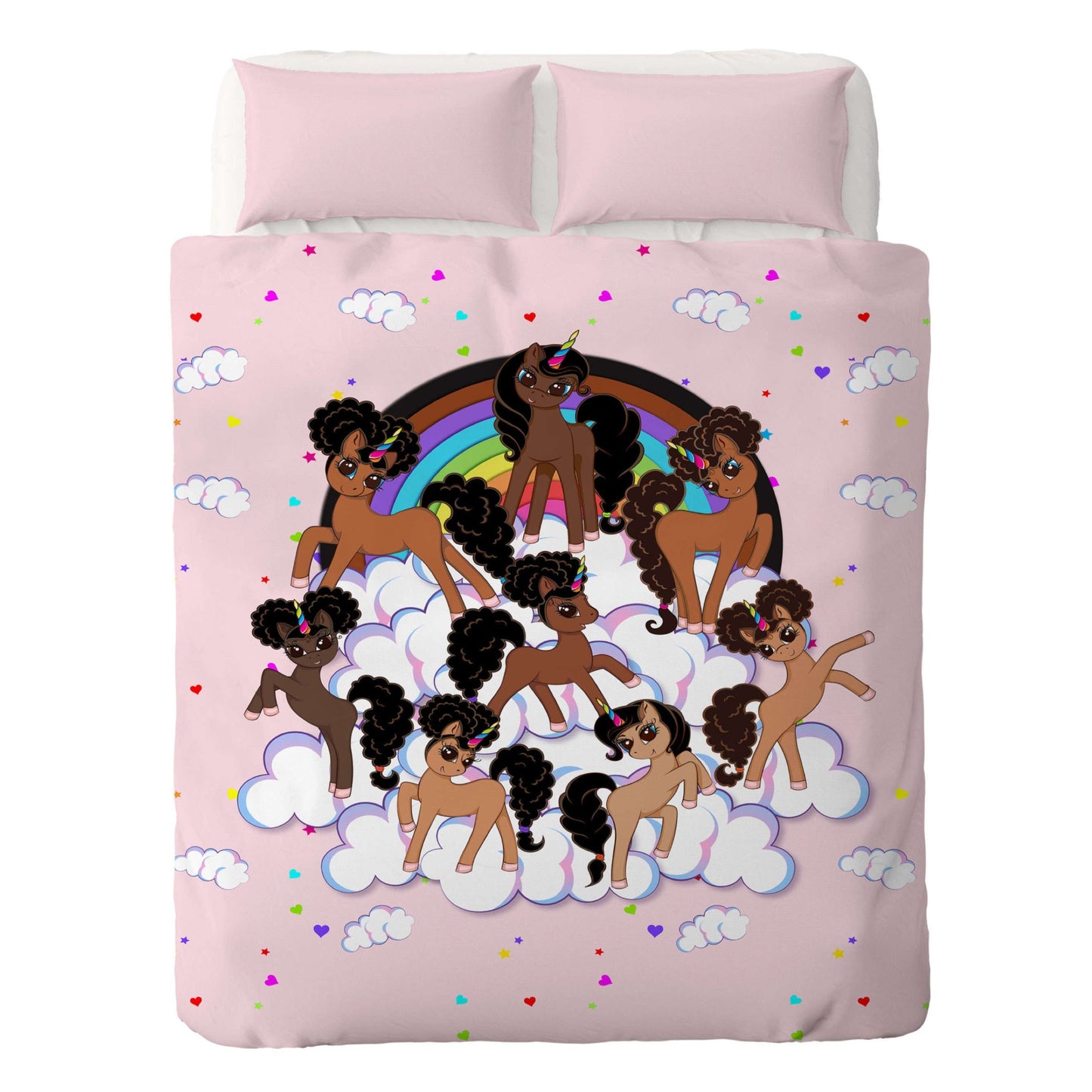 Chocolate Rainbows Cloud 9 Oversized Plush Blanket -  Petal Pink