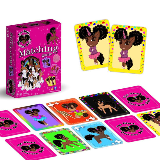Black Unicorn Matching Game - 72 Cards