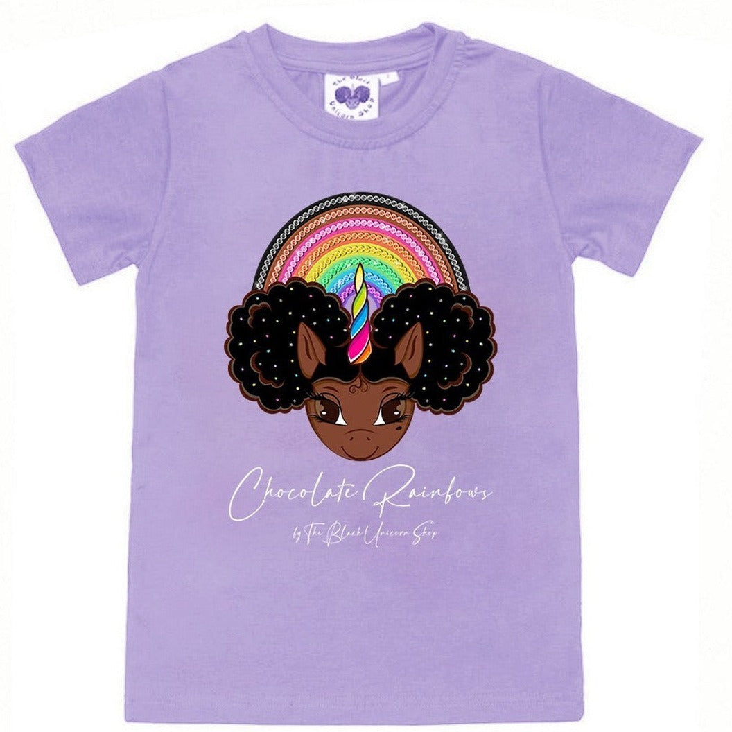 Load image into Gallery viewer, Chocolate Rainbows Logo Tee - Lavender
