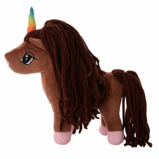 Dominique Unicorn Plush Toy with Dread Locs - 16 inch